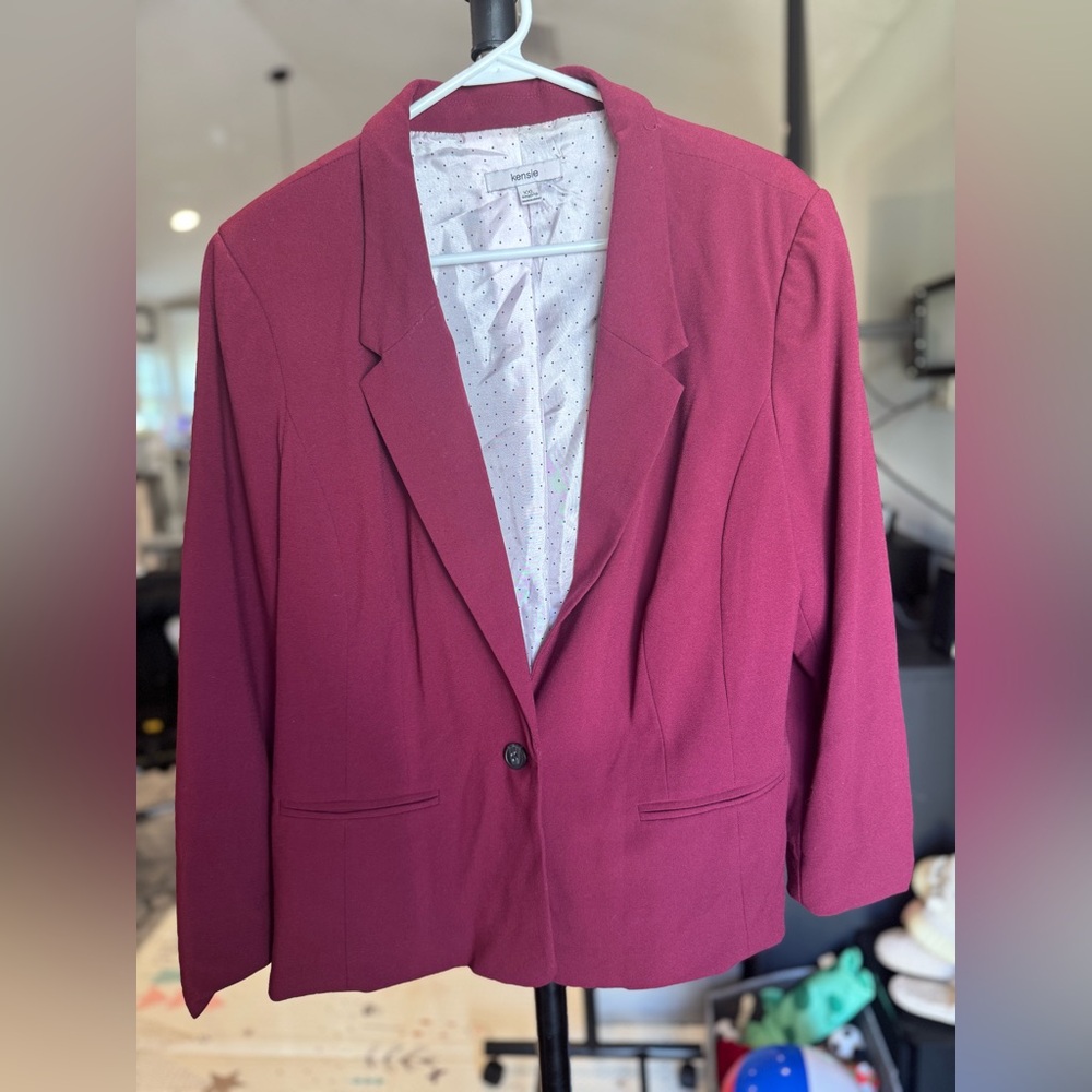 Kenzie Burgundy Blazer